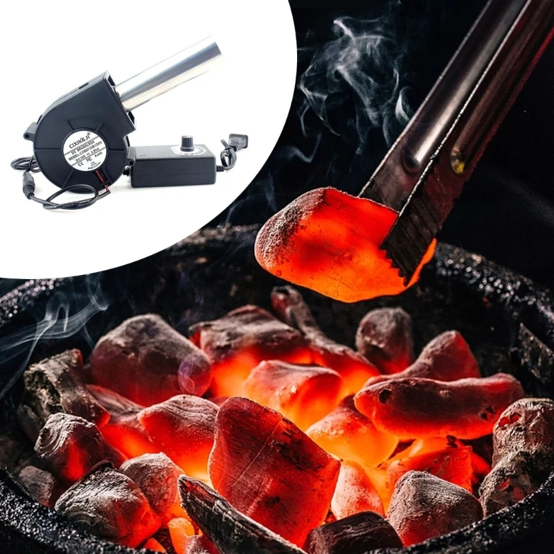 Imagem -04 - Pequeno Ventilador de ar Portátil com Porta de Coleta de ar Ventilador de Churrasco Fonte de Alimentação Controlador de Velocidade Ventilador de Cozinha Eua Plugue da ue