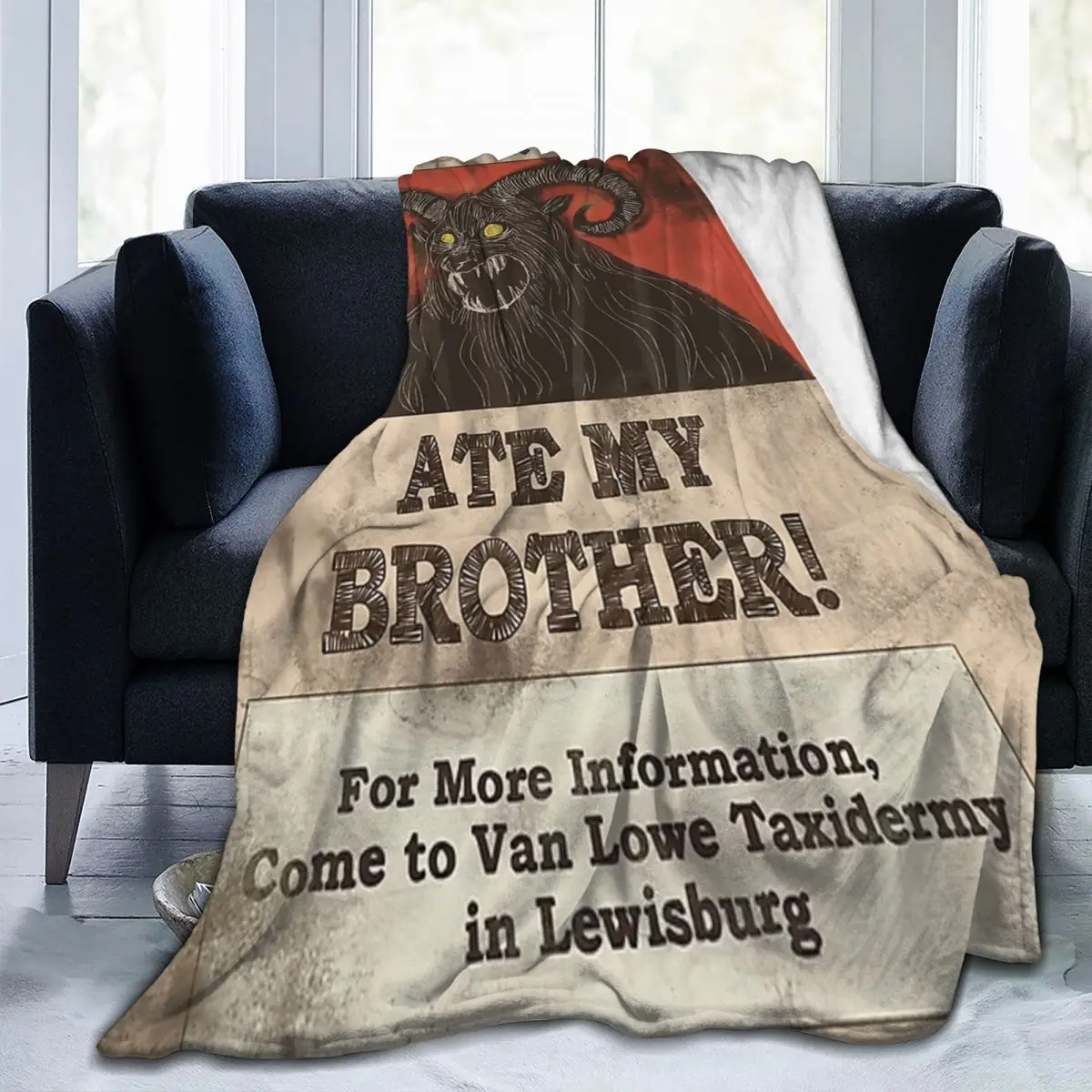 

Throw Blanket Sheepsquatch Ate My Brother Micro Fleece Blanket Personalized Warm For Living Room AntiPilling Blanket