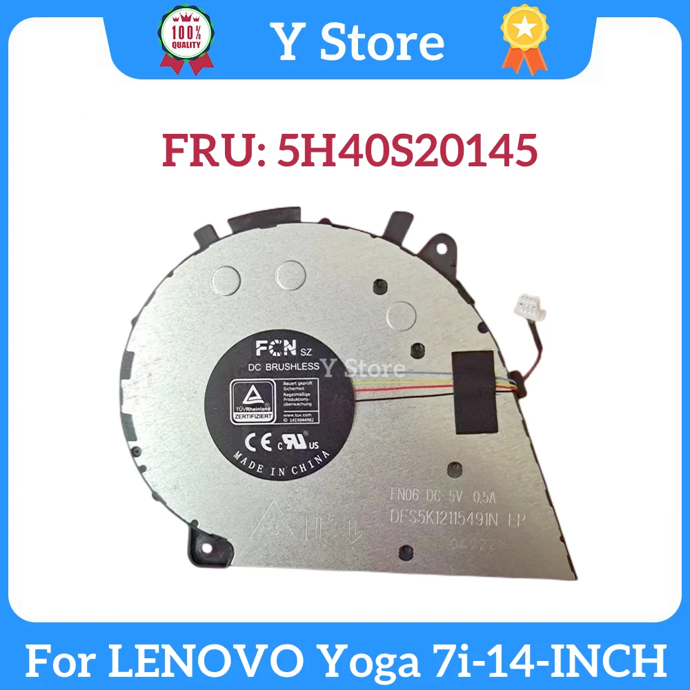 Y Store New CPU Cooling Fan for Lenovo ideapad Yoga 7i 14ITL5 7i-14-INCH 14ITL5 Yoga14C 5H40S20145 DFS5K12115491N FN06 DC5V 0.5A