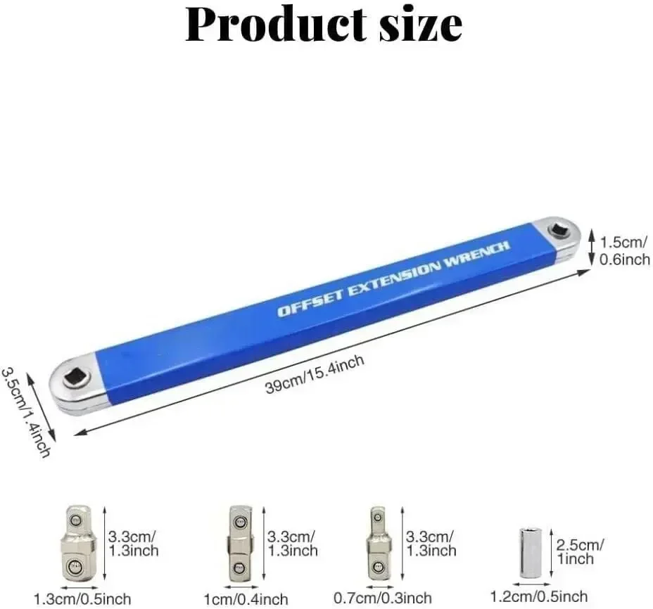 Chiave di estensione multifunzionale 1/2 1/4 3/8 pollici Strumenti di riparazione auto Chiave a doppio scopo Set di strumenti per la casa Chiave di