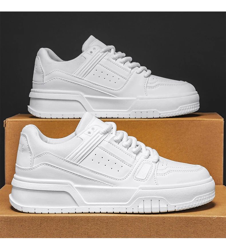 Herren Koreanische Freizeitschuhe mit Dicker Sohle für Alle Jahreszeiten, Weiche Rutschfeste Leichte Outdoor-Wanderschuhe, Flache Sportschuhe für Studenten – Detail 16
