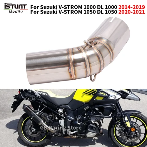 Silenciador de Escape para motocicleta, tubo de enlace medio para Suzuki V Strom 1000 2014 - 2019 Vstrom 1050 2020-2021 DL 1000 Vstrom, DL1000