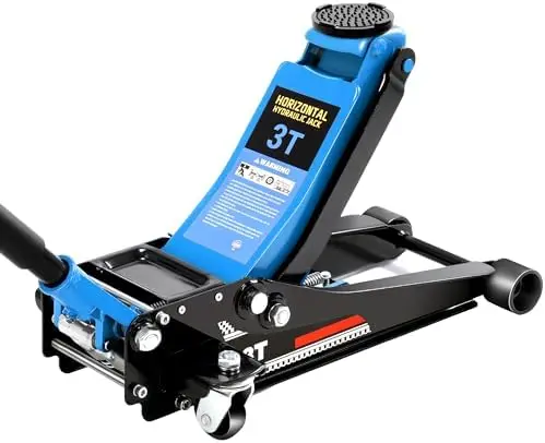

3 Ton/6000 LBS Capacity Hydraulic Car Jack Low Profile Metal Floor Lift With 2.95 And 18.3 Lifting Range For Cars