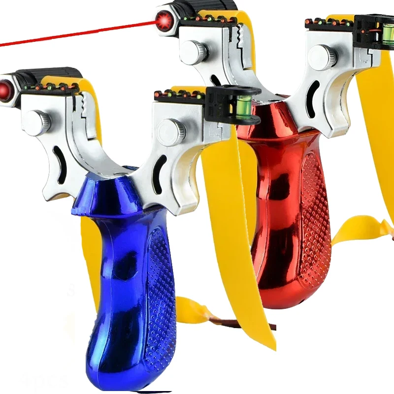 Professional Hunting Slingshot Tirachinas With Level High Precision Instrument For Outdoor Catapult Balls Laser Aiming Shooting