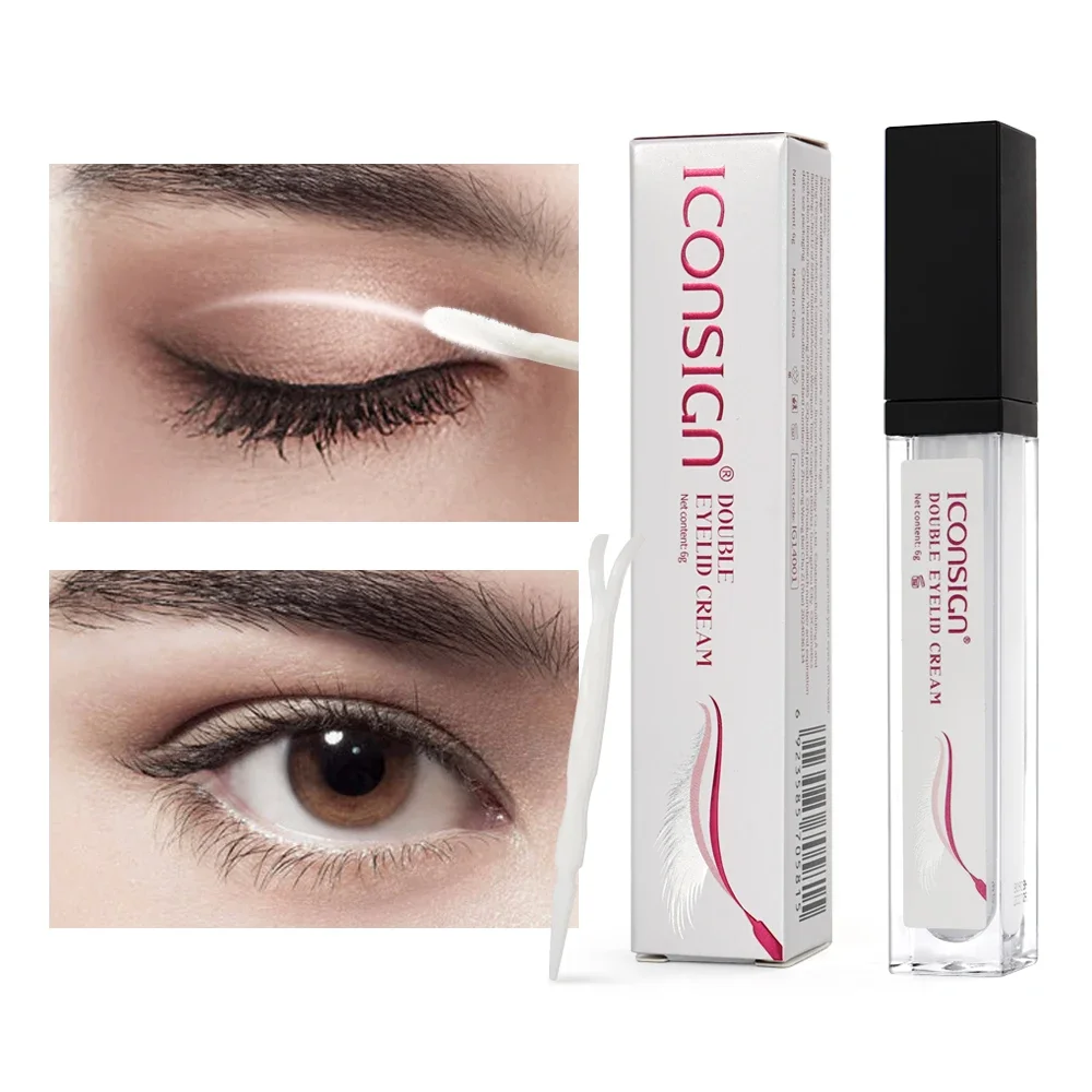 ICONSIGN Heißer Verkauf Doppel Augenlid Creme Bequem Frauen Doppel Augenlid Unsichtbare Natur 6 ml Trockenen Gestaltung Schönheit Gesundheit Make-Up-Tool