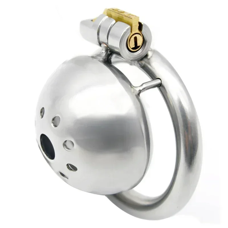 Male Chastity Cage With Stealth Lock Device 304 Steel Cock Rings Horse Eye Urethral Catheter Dilator Penis Plug Urethra Catheter