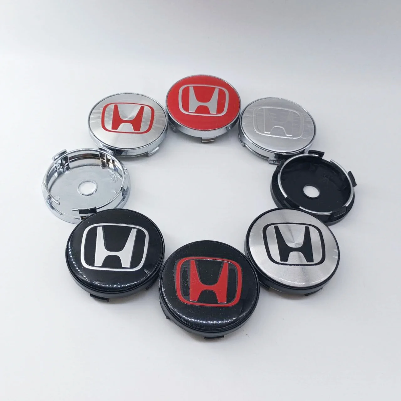 4pcs 56mm 60mm 6 color black caps silver caps for H Honda Accord Car Wheel Decoration Car Wheel Center Cap Metal Badge Sticker