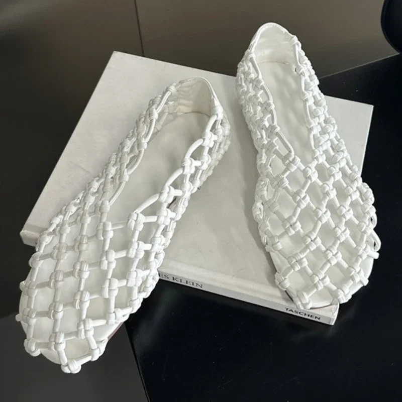 

Mesh Women Flat Sandals Shoes Woman Fashion Round Toe Shallow Brand Designer Shoes for Women