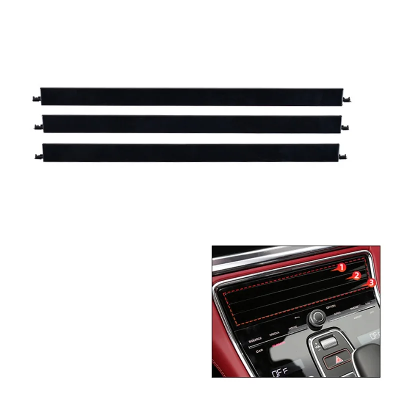 AY03-Tiras de reparo de ventilação de pá de ajuste de ventilação CA média do painel do carro 971819110 E Para Porsche Panamera 971 2017-2022