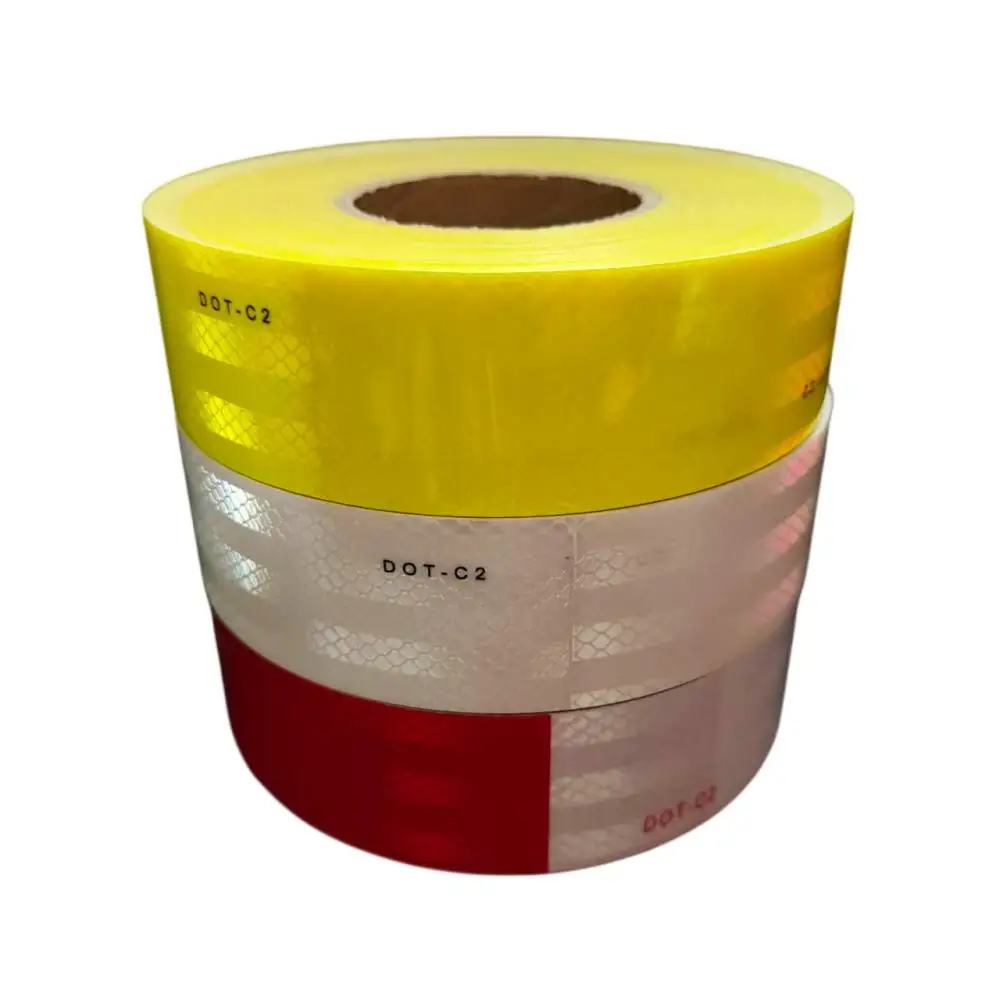 5cm*5m DOT-C2 Reflective Adhesive Tape Waterproof Conspicuity Strong Stickers Reflectors Warning Strips For Car Vehicles Trailer
