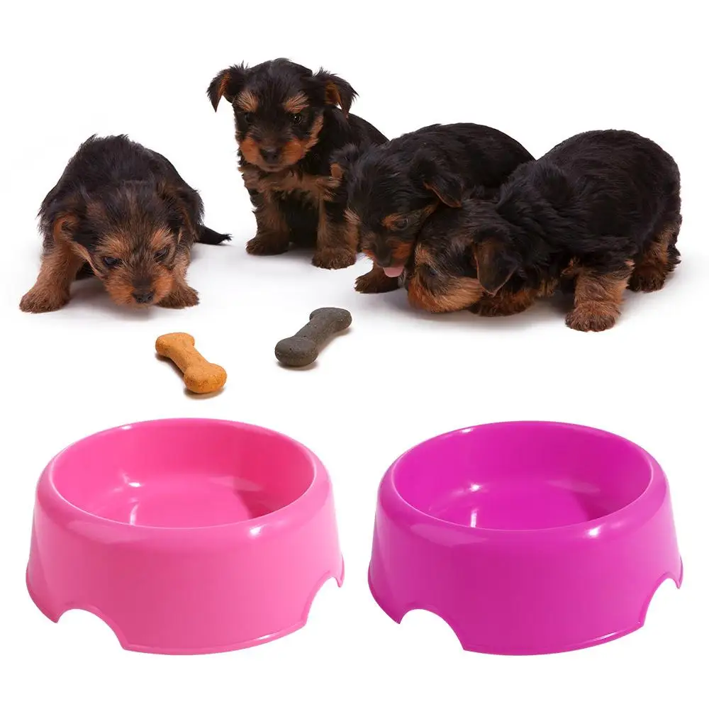 Safety Cute Multi-Purpose Candy Color Plastic Dog Bowls Feeding Water Food Puppy Feeder Cat Dog Bowls Pet Feeding Supplies