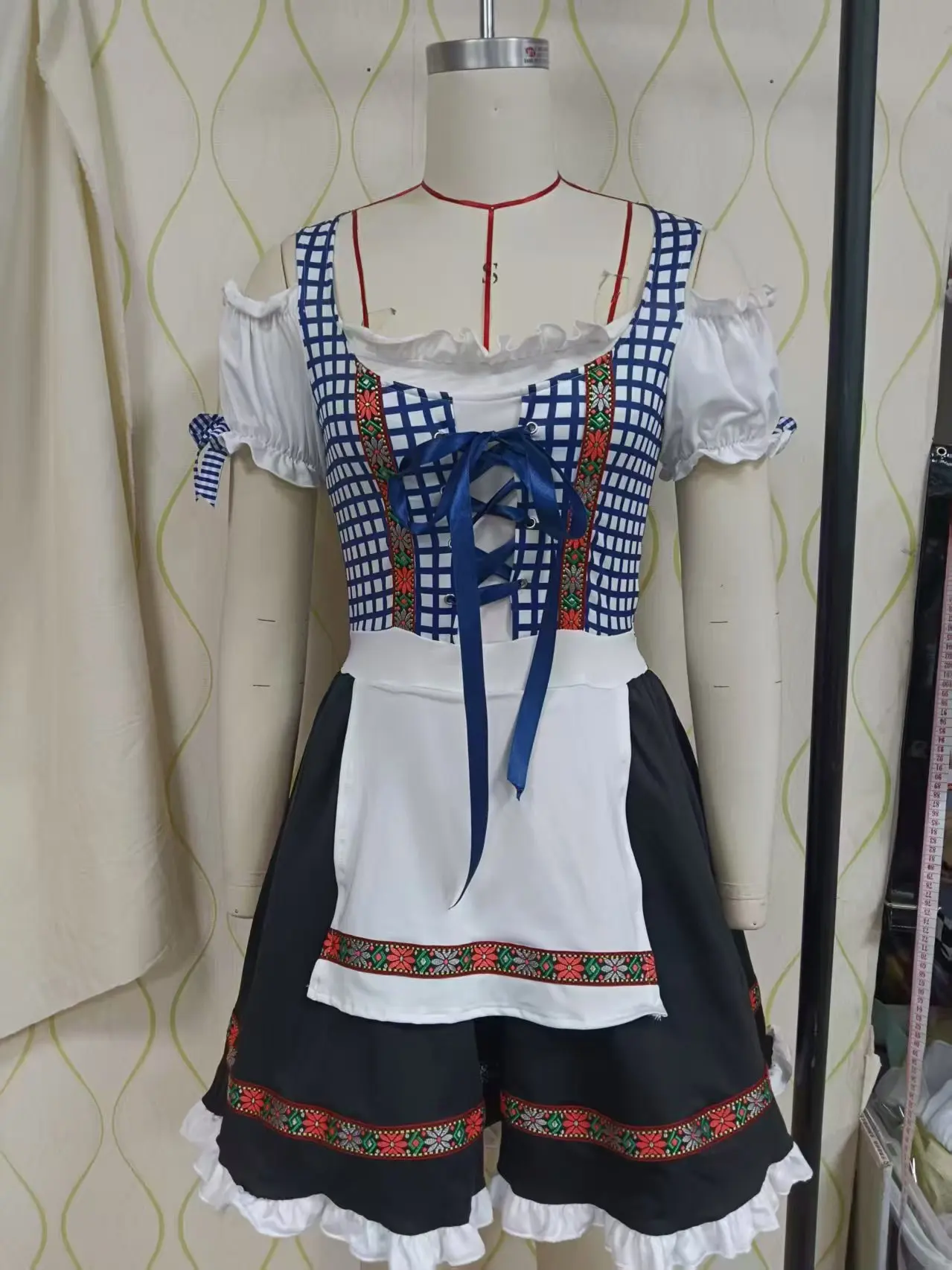 Zawaland Women Dress German Beer Festival Party Cosplay Maid Costume Uniform Party Oktoberfest Costume Maid Dress Big Size