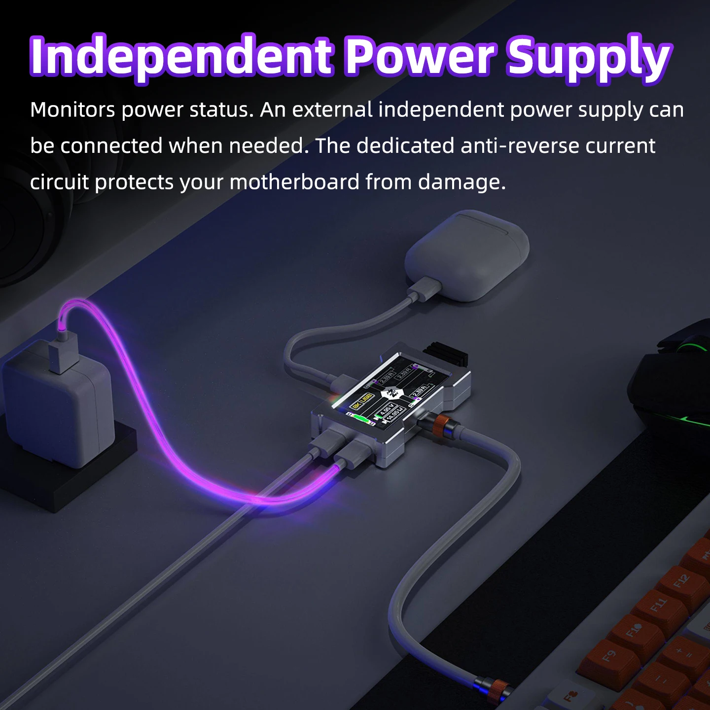 Gaming USB HUB 2 To 3 Port 8K  - Esports Gaming Splitter ulasan dan harga