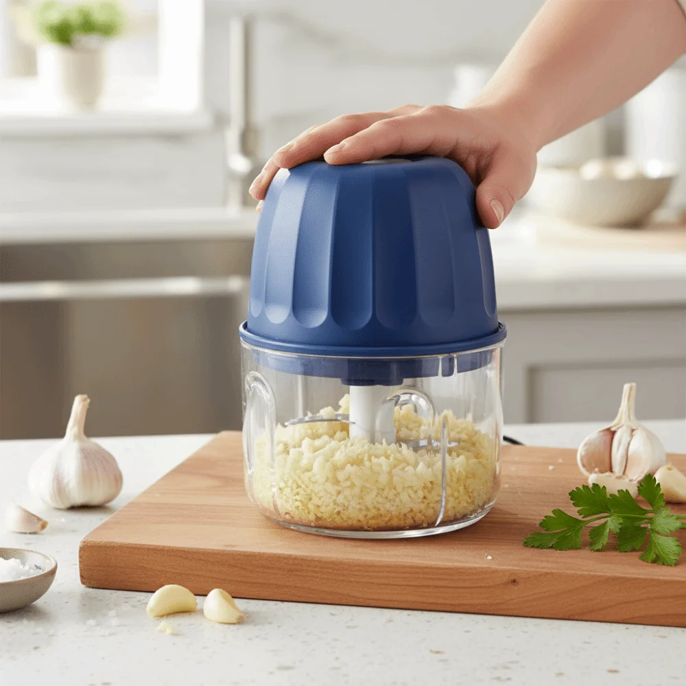 Crusher Small-Sized Electric Garlic Crusher Household Wireless Garlic Grinder Electric Glass Glass Food Processor Mincing Meat view 5