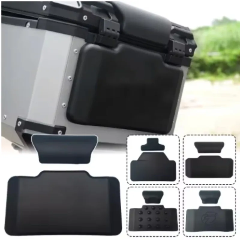 Motorcycle Passenger Backrest Back Pad Universal Self-adhesive Shockproof Moto Rear Top Case Box Luggage Cushion Pad Backrest