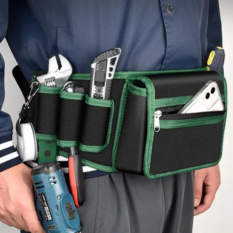 

Multi-function Storage Bag Oxford Cloth Waist Pack Hardware Repair Tool Pocket Wrench Pliers Electrician Household Belt