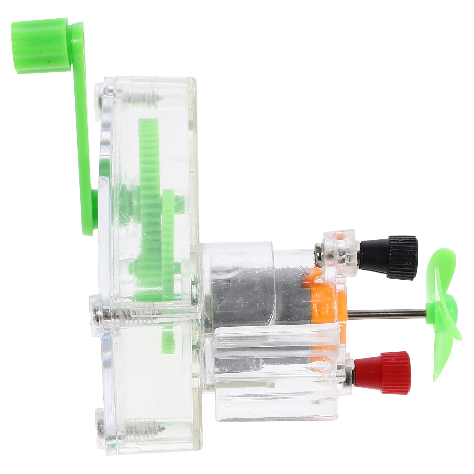 1 set generatore a manovella assemblaggio fai da te kit di esperimenti scientifici per bambini dispositivo didattico per l'elettricità portatile migliora la creatività