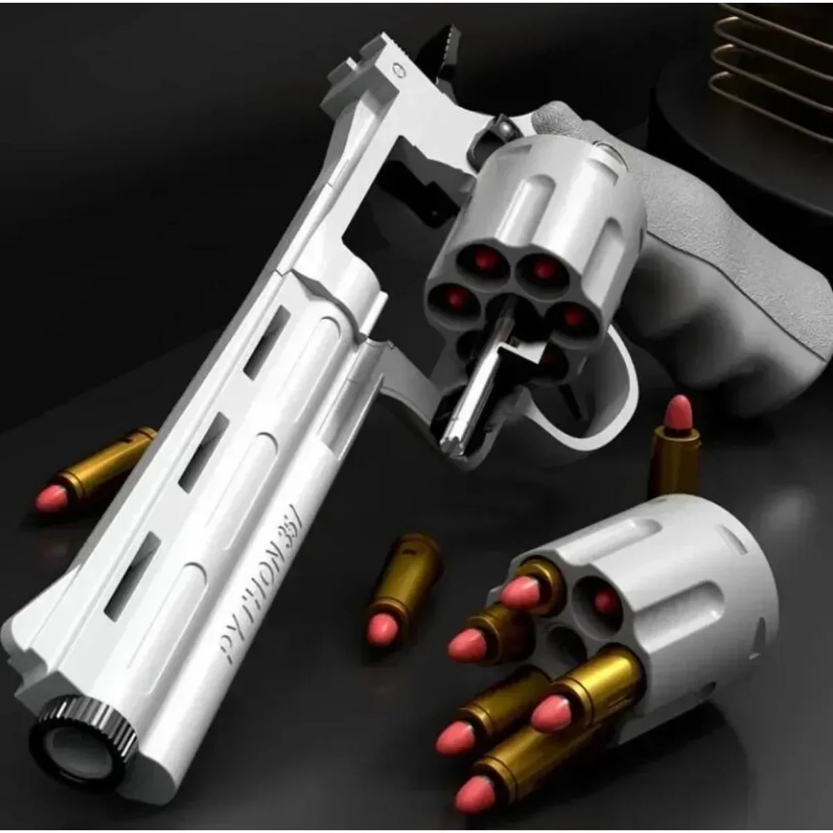 Perfect Continuous Fire ZP5 357 Revolver Launcher Speelgoedpistool met Zachte Dart Kogels voor CS Outdoor Game Leuke Cadeaus voor Baby
