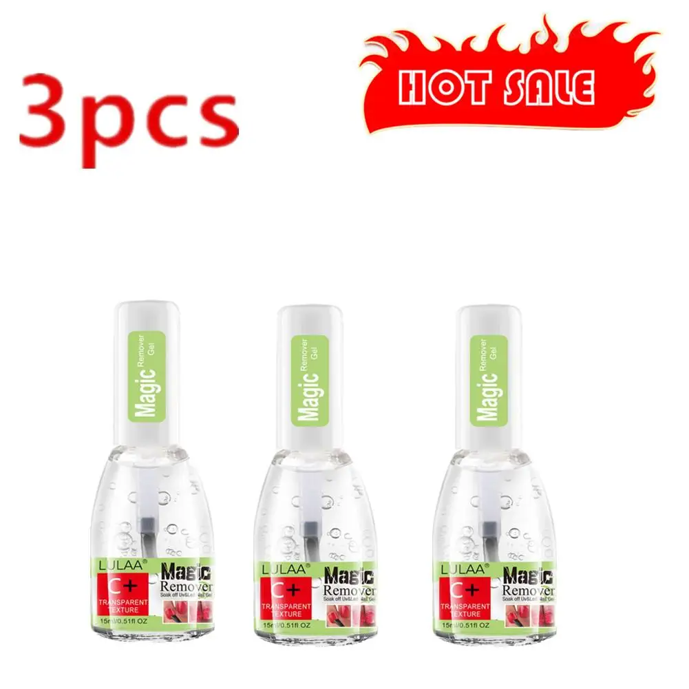 3X Magic Nail Polish Burst Gel Magic Nail Polish Remover Nail Polish Lint-Free Degreaser Cleaner Fast Soak Gel Nail Art Tool