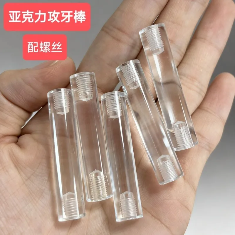 4Packs 0.6X3.84Inch&Multiple Sizes Dowels Rods with Screw Hole Dowel Pegs Dowel Pins Used for Crafts, Furniture, Door, DIY