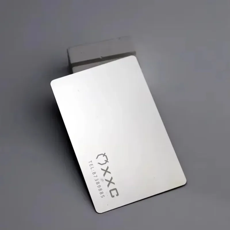 

Оптовая продажа Премиум лазерная гравировка на заказ логотип узор матовый черный металл визитные карточки