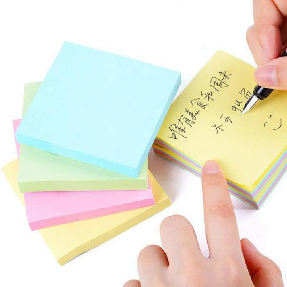 STONEGO Multicolor Memo Pad Sticker Paper office Stationery 100 Pages Pocket Notepad sticky Notes