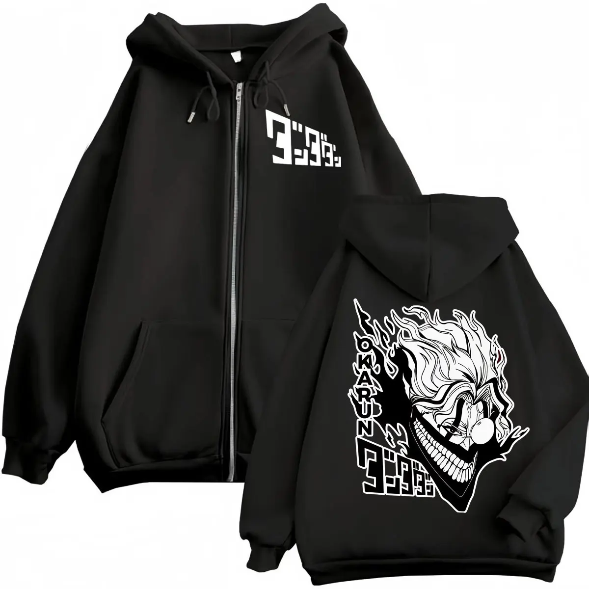 

Japanese Anime Dandadan Okarun Graphic Zipper Hoodie Manga Harajuku Zip Up Sweatshirts Men's Women's Fashion Vintage Pullovers