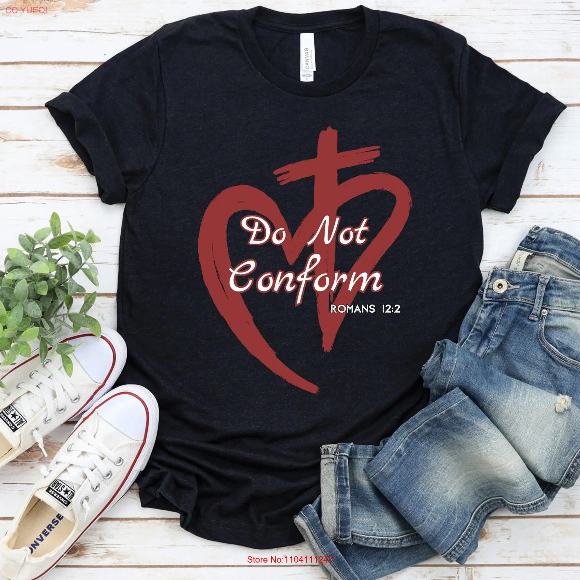 Biblical T Shirt Design Romans 12 2 Do Not Conform Transform Theme Religious for Church Friend Jersey