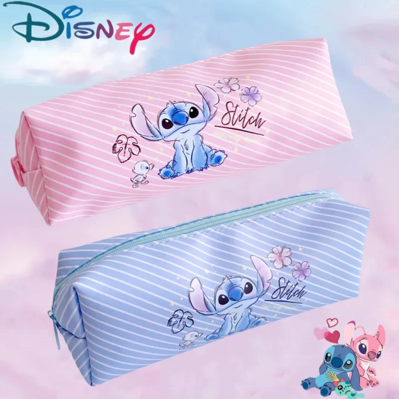 Neue Disney Stitch Anime Bleistift Fall Stich Druck Stift Tasche Cartoon Studenten Aufbewahrung tasche Briefpapier Kinder Spielzeug Weihnachts geschenk