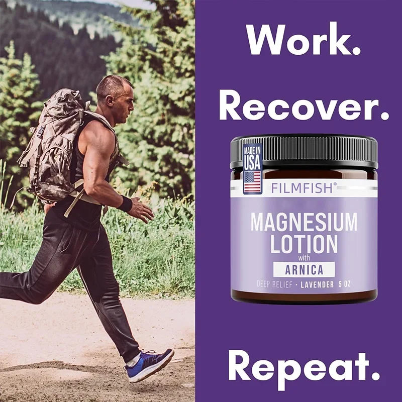 Relaxation Magnesium Lotion Arnica Soothing Relief Highly Concentrated  for Muscles Joints Legs Feet Apply Bed Skin Care Cream