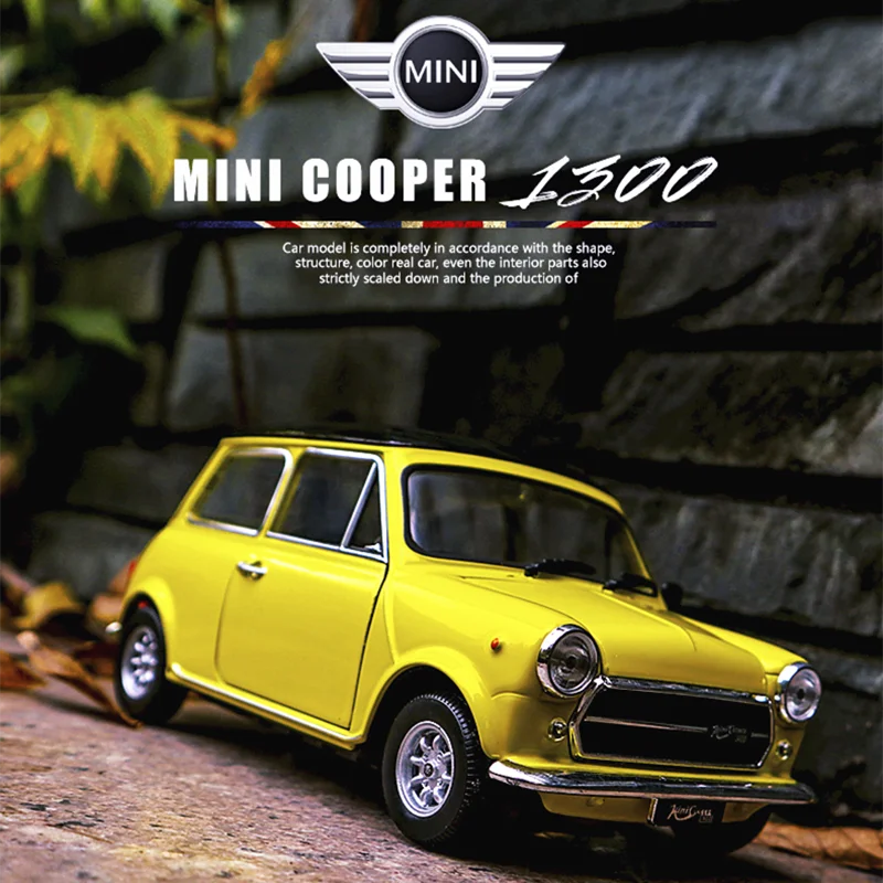 

WELLY 1:24 Mini Cooper 1300 car alloy car model simulation car Diecasts model decoration collection gift boy toy B659