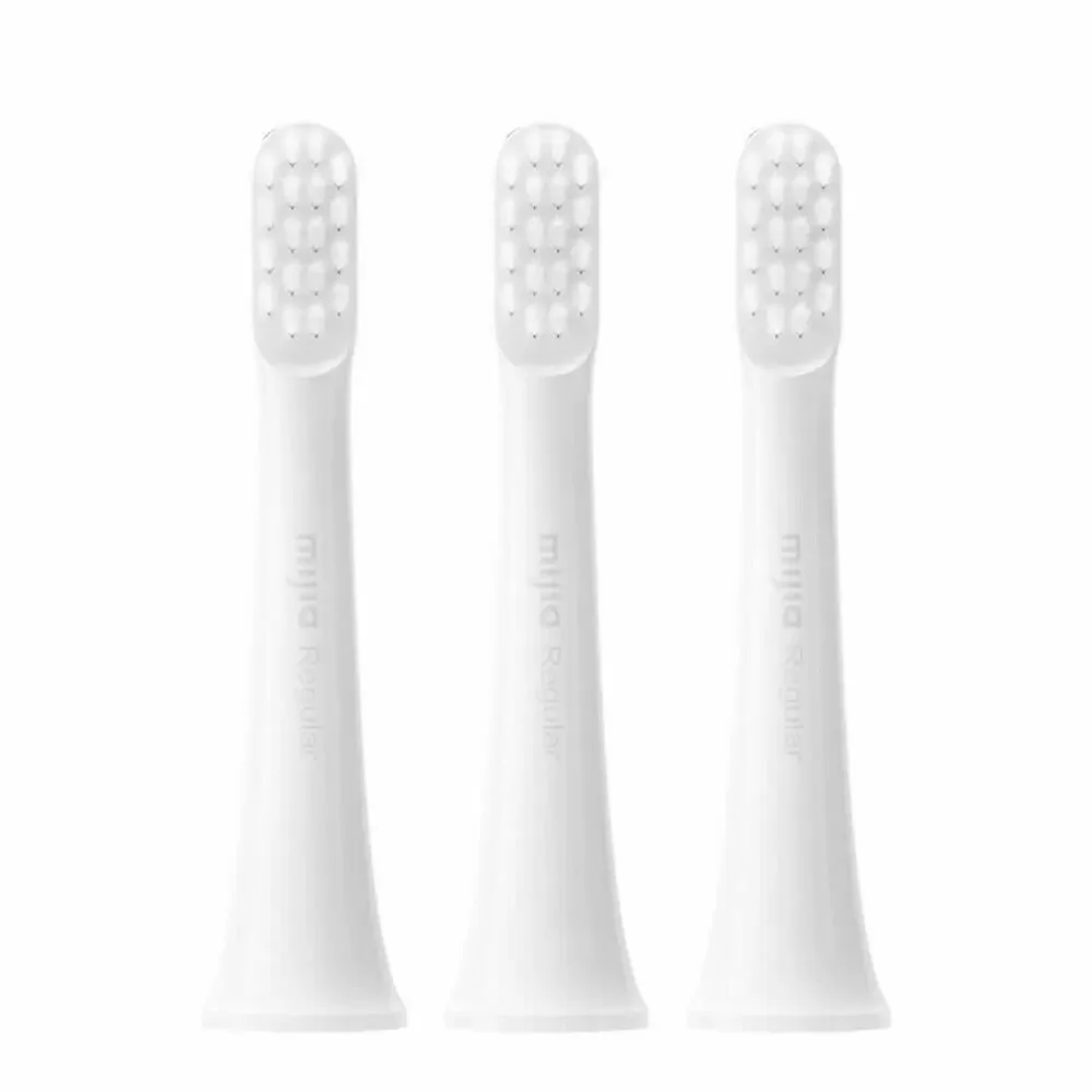 XIAOMI MIJIA T100 فرشاة أسنان كهربائية بالموجات الصوتية رأس فرشاة بديلة أصلية، مع 3 قطع رؤوس بديلة لفرشاة الأسنان، شعيرات ناعمة