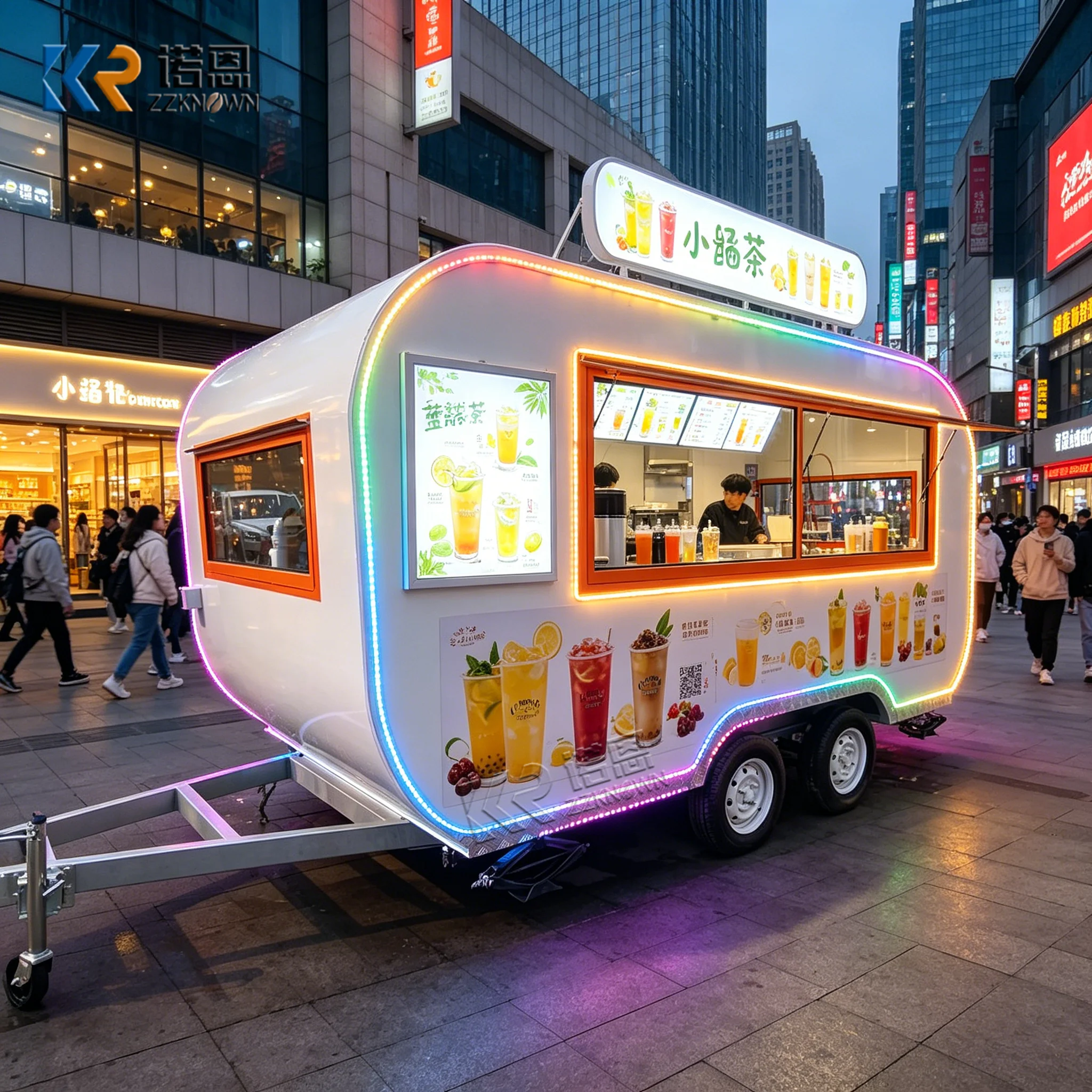 

Full Kitchen Equipment Commercial Food Truck Outdoor Mobile Food Truck Trailer Hot Dog Fast Food Trucks for Sale in China