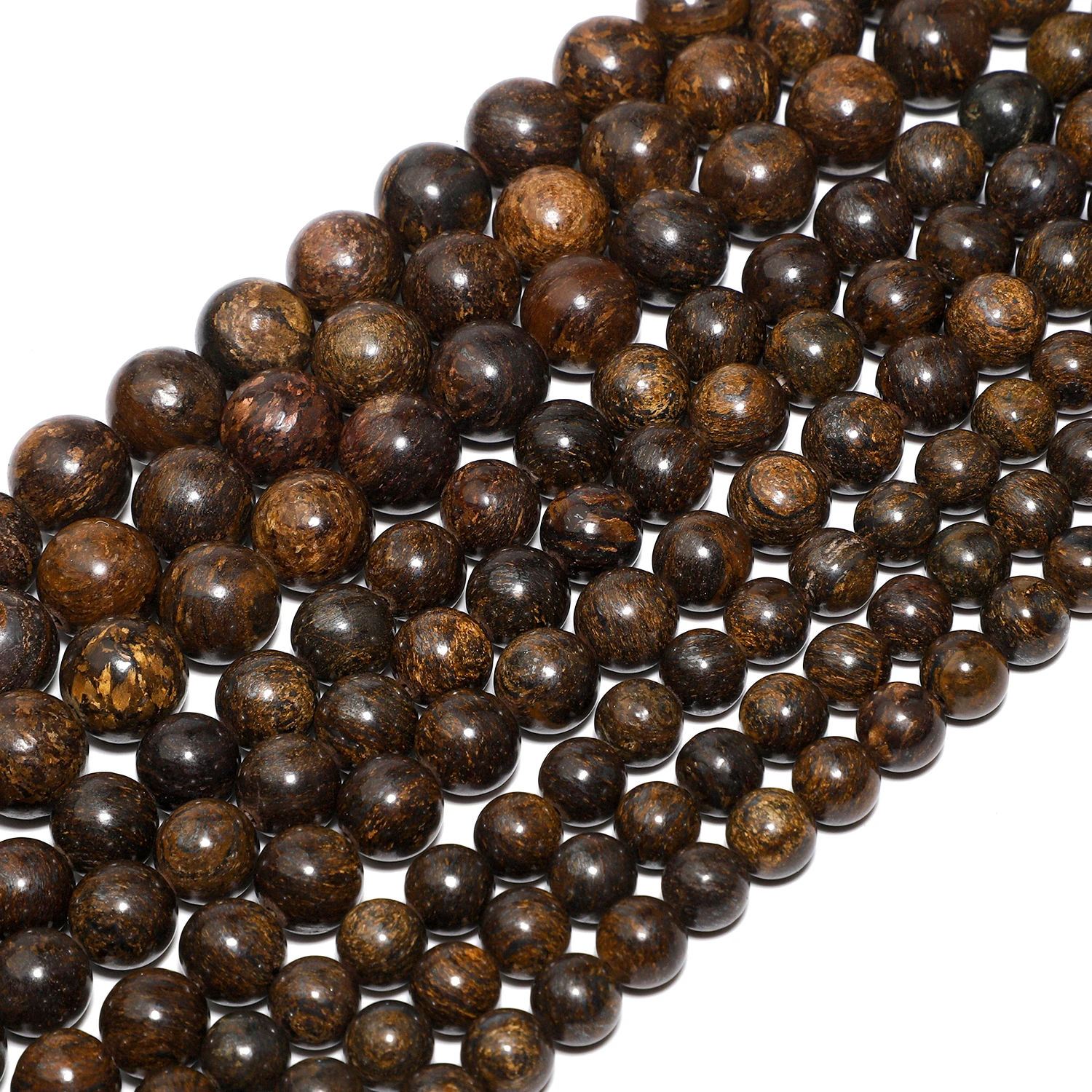 4-12mm Natural Stone Amethyst Garnet Bronzite Agate Beads Spacer Beads For Jewelry Making Supplies DIY Bracelet Accessories 15\'\'