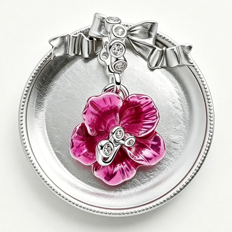2026 New 925 Silver Heart-Shaped Graduation Devil Fish Football Trophy DIY Charm Jewelry Bead Pendant Display Tool view 6