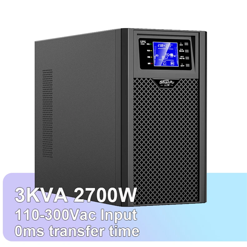 3KVA 12V High frequency online UPS PC computer uninterrupted backup power supply ups