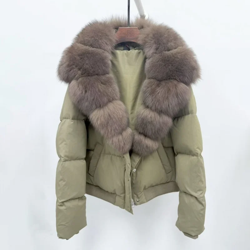 2025, Winter, neue Damen-Daunenjacke mit Kapuze, Y2K, hochwertige Mode, lässig, dick, warm, Gänsedaunenmantel mit Daunenhandschuhen