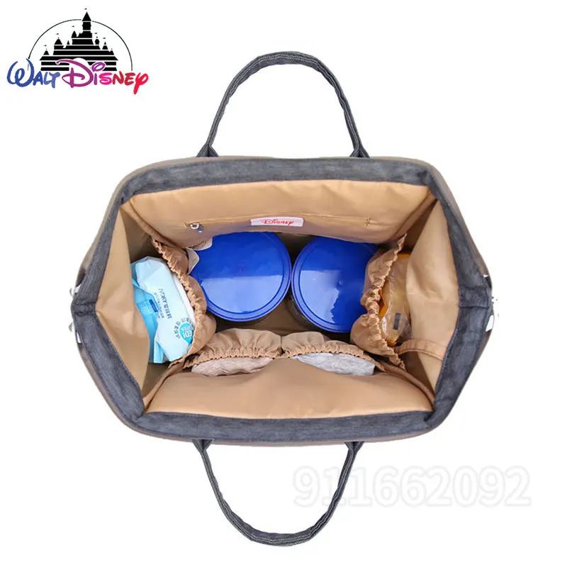 Saco de fraldas Disney-mickey para mulheres, mochila fofa dos desenhos animados, grande capacidade, bolsa de bebê, marca de luxo, original, nova