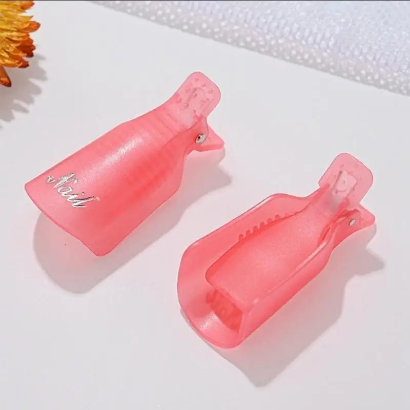 10 unidades de clipes de plástico para remoção de esmalte em gel UV, ferramenta para remover esmalte de unhas, clipes para remoção de esmalte em casa.