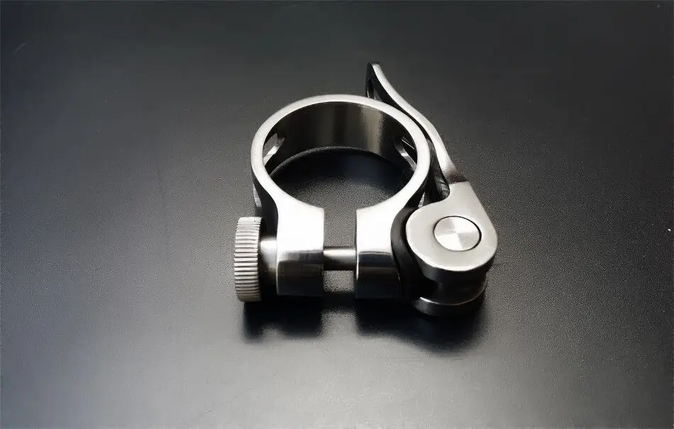 Titanium Alloy Mountain Road Bicycle Bike Quick Release Seatpost Clamp Holder Clip 31.8/34.9mm