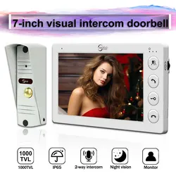 1000tvl 4 Wire 7 Inch Video Deurbel Intercom Systeem Voor Thuis
