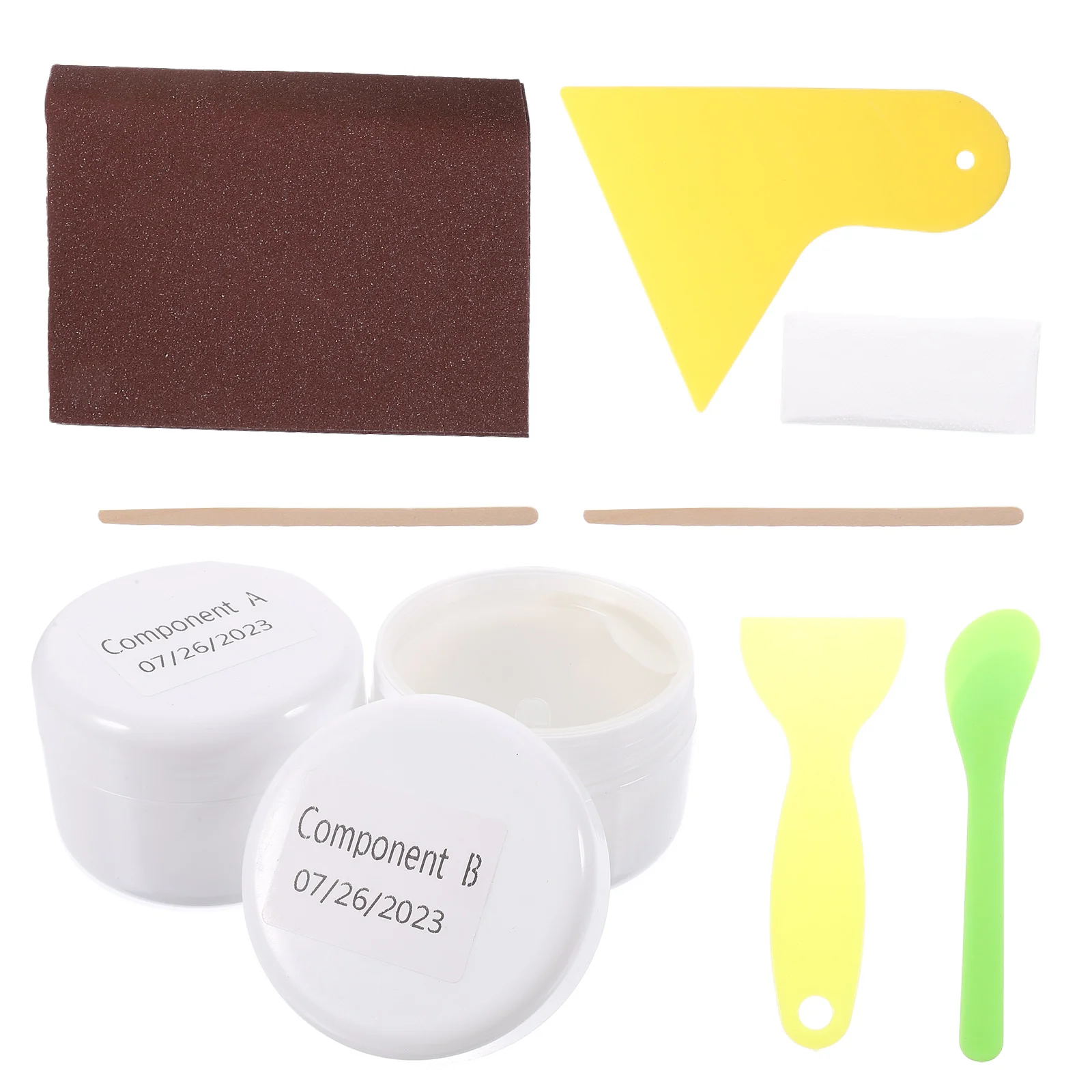 

1 set Countertop Paint Kit Porcelain Bathtub Tile Fiberglass Odorless Repair Easy Apply Safe Practical
