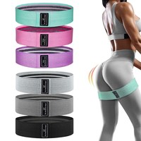 WOSWEIR-1 PC Elastic Rubber Bands Set for Women Men for Fitness Gym Home Resistance Booties Band Hip Circle Expander Workout