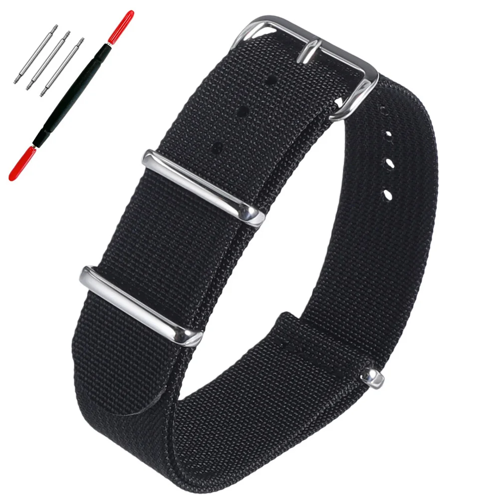 Neues geripptes Nylon-Uhrenarmband, universelles Segeltuch-Uhrenarmband 16mm 18mm 19mm 20mm 21mm 22mm 24mm, Militäruhrenarmband – Detail 21