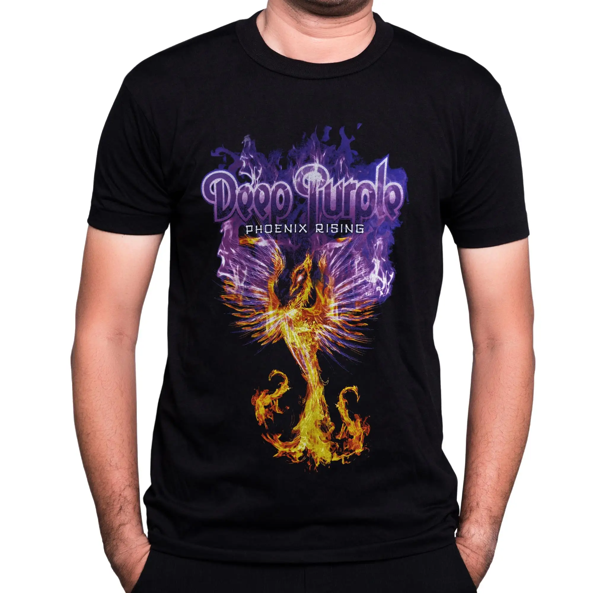 2025 Nueva camiseta de algodón puro con estampado de patrón Pheonix Rising, camiseta de moda para hombres y mujeres