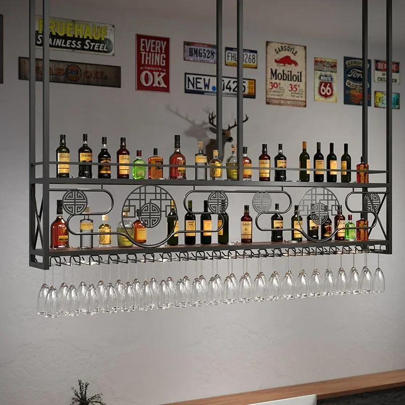 Hanging Kitchen Display Cabinet Bar Shelf Storage Rack Showcase Wine Cabinet for Living Room Cellar Gabinete Home Bar Furniture