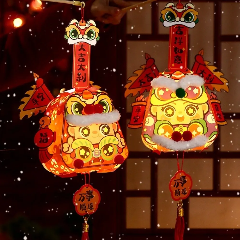 

Chinese Style Portable Rabbit Lantern Handmade Cartoon Mid-Autumn Festival Lantern Glowing Traditional Craft LED Lantern Toys