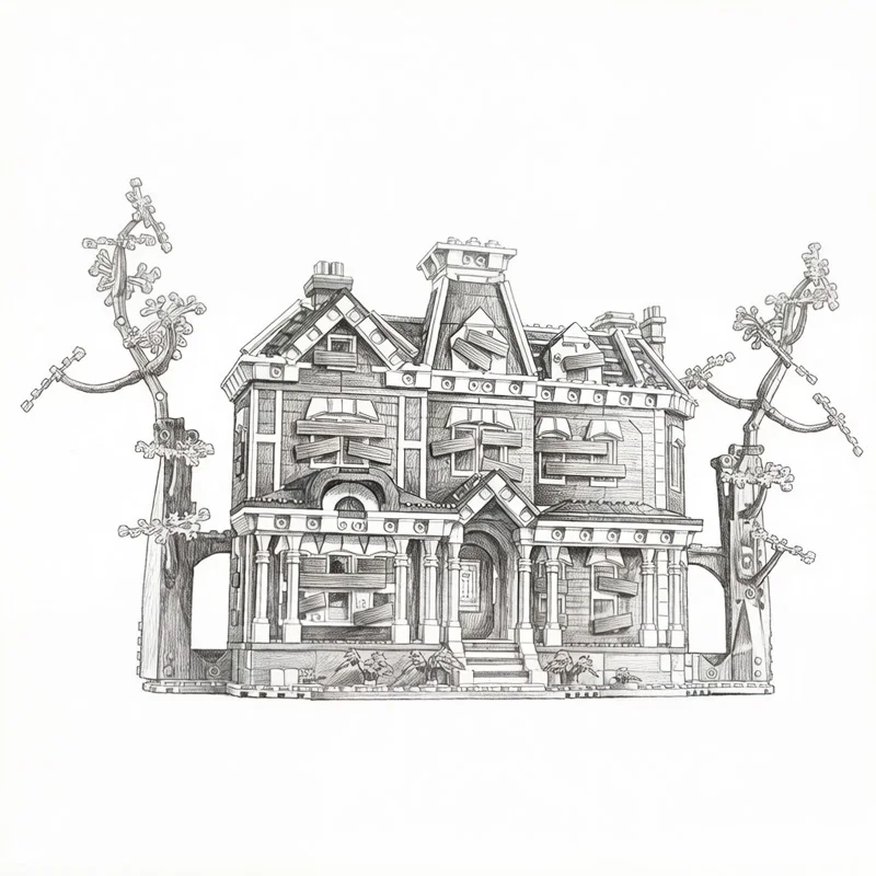 

2026 NEW Haunted House Building Blocks 2593PCS Large Scene Model 11370 Mystery Display Toy Creative Collector Set Kids Gifts