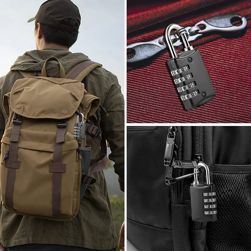 Лучшие комбинированные замки, 4-значный замок с металлическим кодовым замком, защита от атмосферных воздействий, замок для чемодана, кодовый замок для шкафчика, тренажерного зала