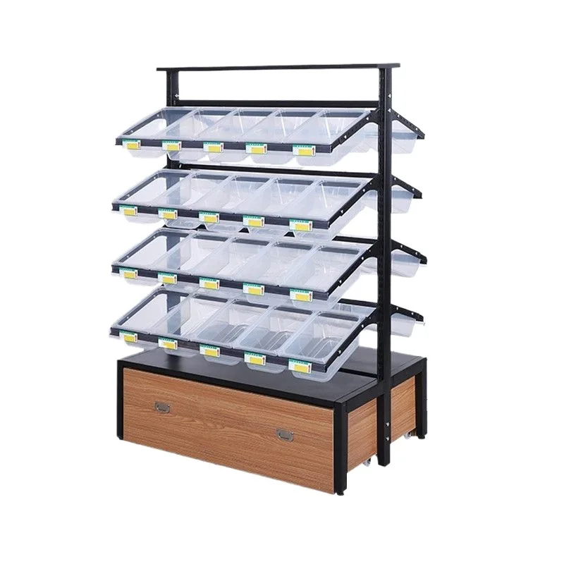 Supermarket loose scale cabinet, snack shelf, Zhongdao double-sided box, thickened multi-layer convenience store bulk shelf, the